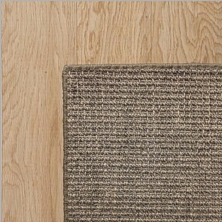 Heavy Ribbed Granite Sisal with Pebble Wool Overlock Border 4.0(L) x 3.5(W)